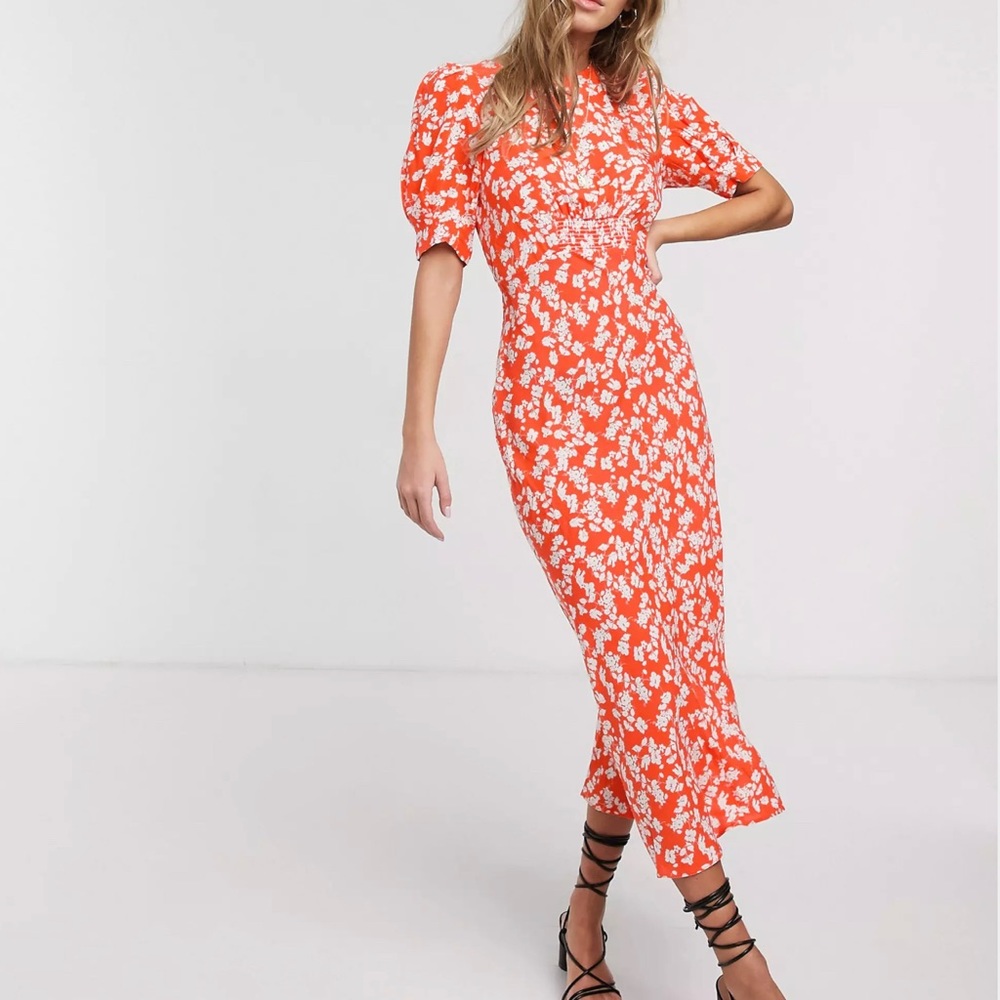 NWT ASOS Design midi tea dress in floral print